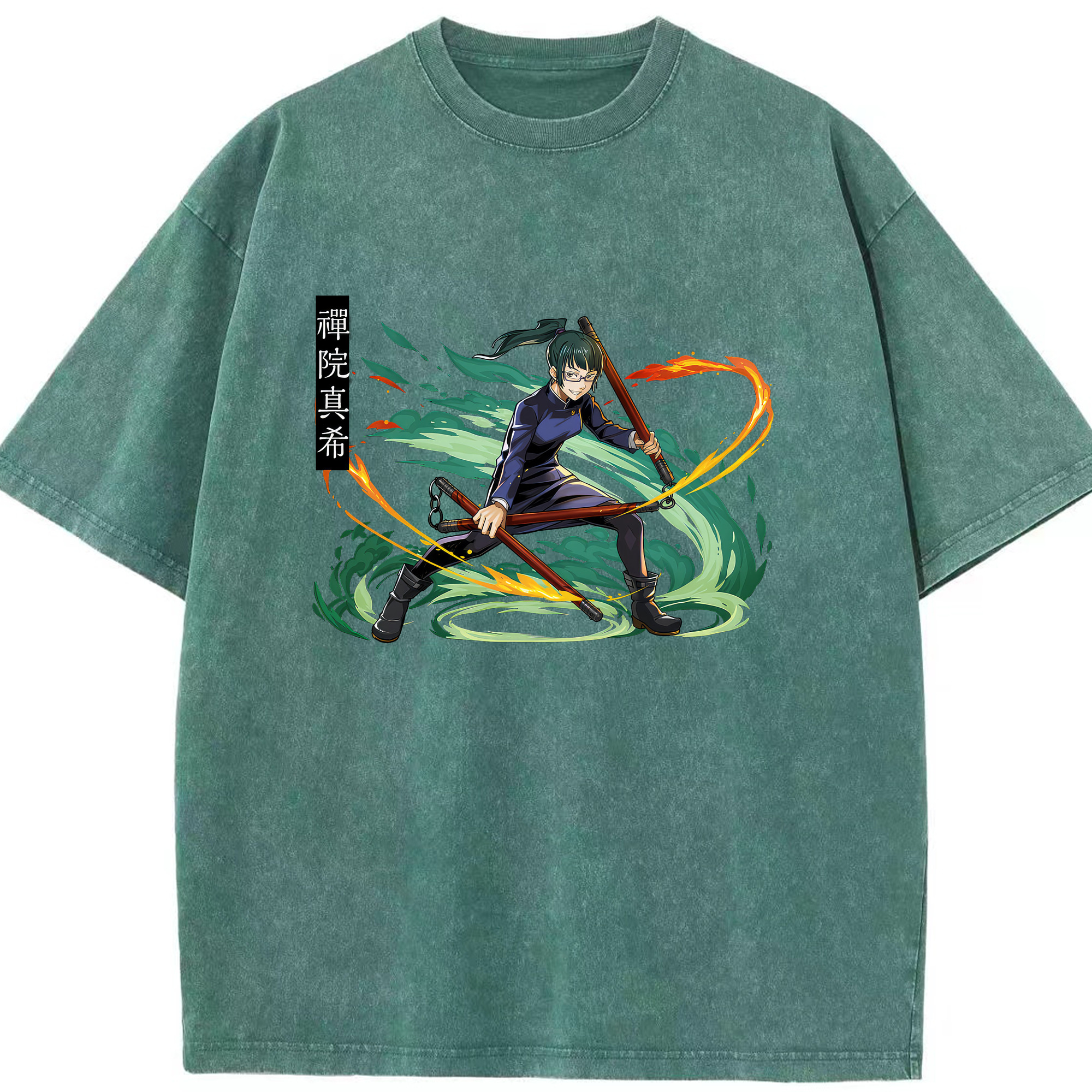 （画像用） 呪術廻戦 Jujutsu Kaisen 綿100% ヴィンテージ風 半袖Tシャツ（フロントプリント）